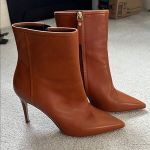Tan Leather Ankle Boots